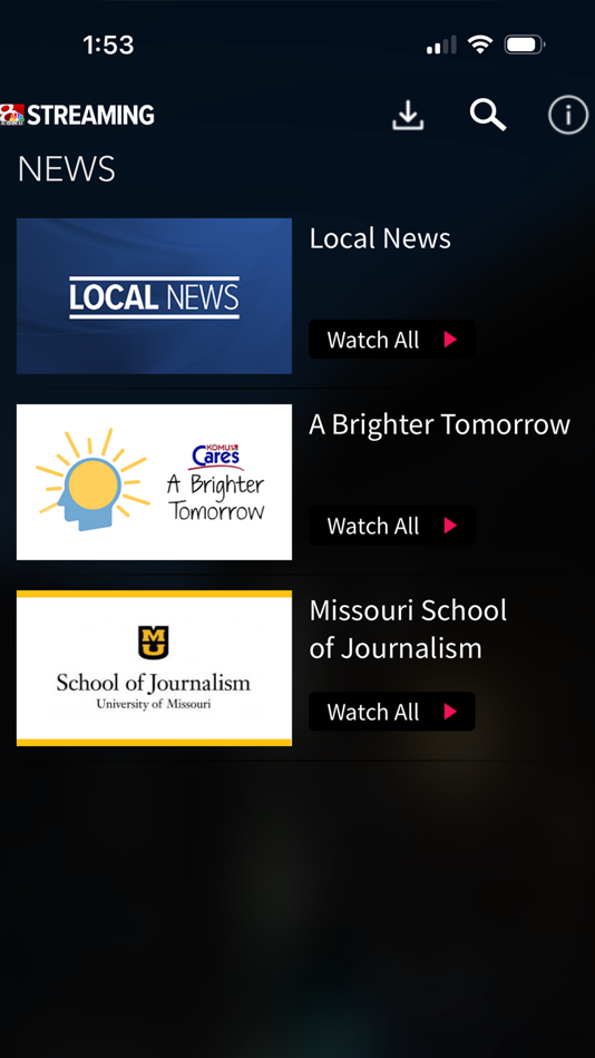 #3. KOMU 8 Mobile Streaming (iOS) 게시자: University of Missouri