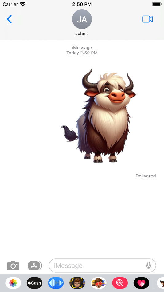 #4. Yak Stickers (iOS) Podle: Paul Scott
