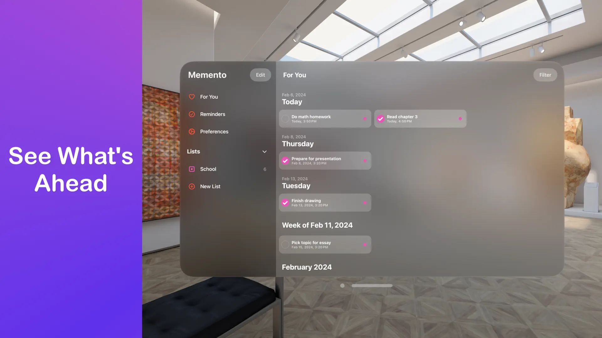 Memento: Modern Reminders screenshot 5
