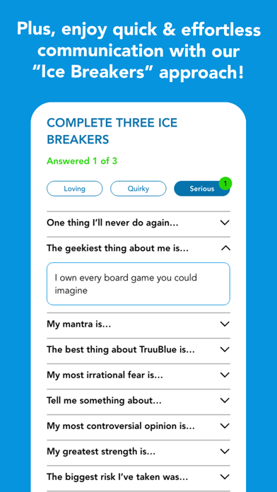 TruuBlue Dating App Screenshot