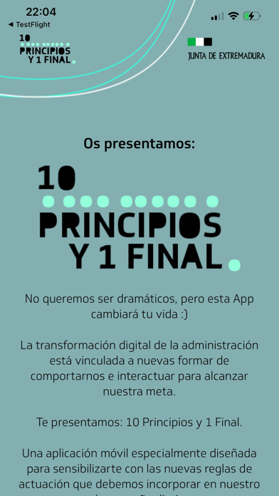 Principios y final Screenshot