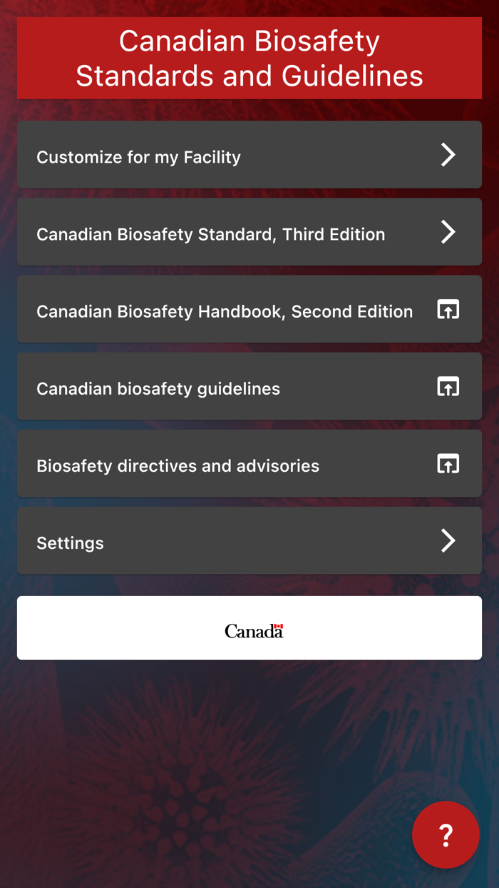 Canadian Biosafety Application