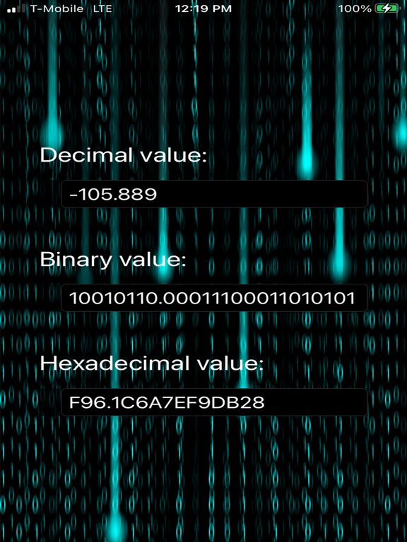 Screenshot #4 pour Decimal-Binary-Hex Converter