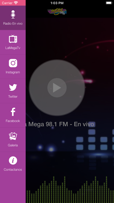 LA MEGA 98.1 F.M. Screenshot