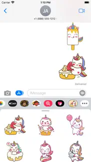 naughty unicorn stickers iphone screenshot 2