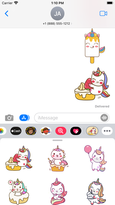 Naughty Unicorn Stickers Screenshot