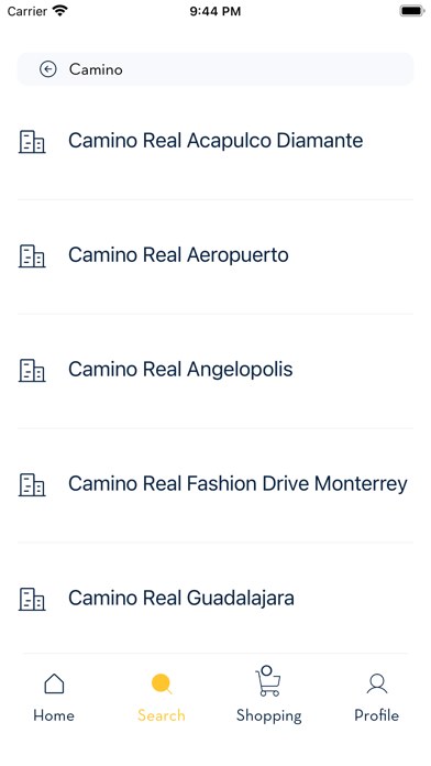 Camino Real Hoteles Screenshot