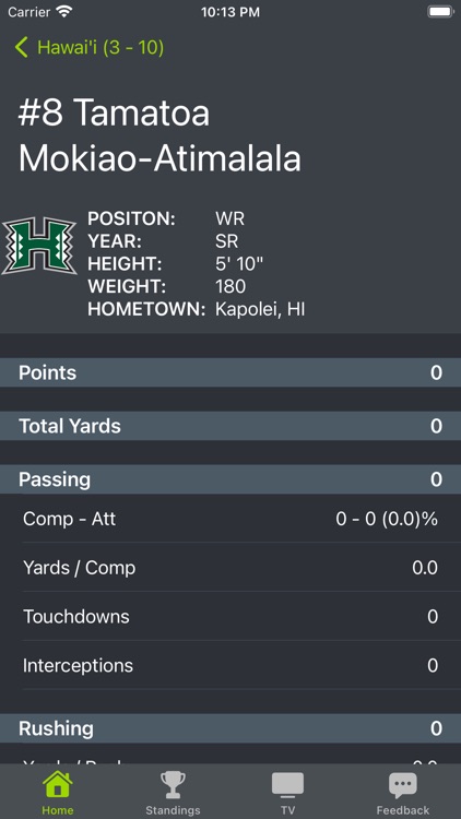 Hawaii Football Schedules screenshot-6