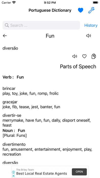 Smart Portuguese Dictionary Screenshot