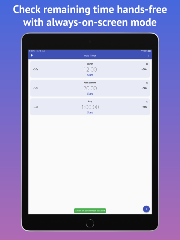 Kitchen Multi Timer iPad screenshot 4 - Utilities app