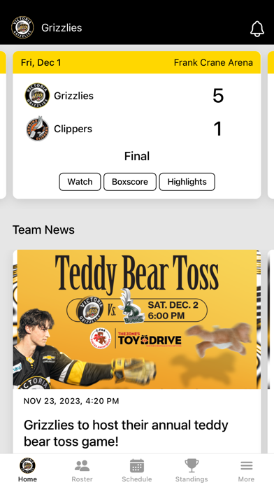 Victoria Grizzlies Screenshot