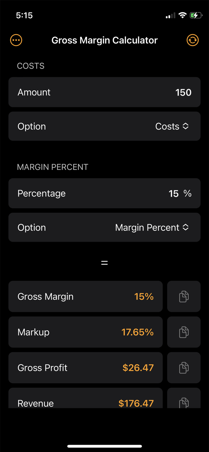 Profit and Margin Calculator