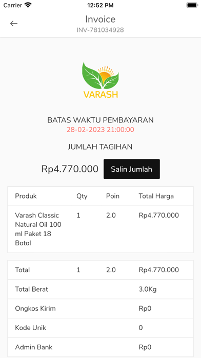 Varash App Screenshot