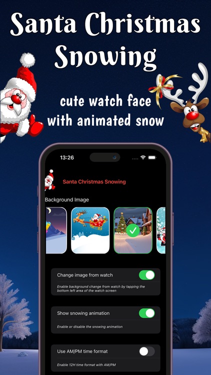 Santa Christmas Snowing