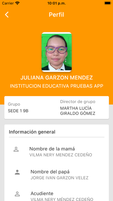 PuntoEdu Estudiantes Screenshot