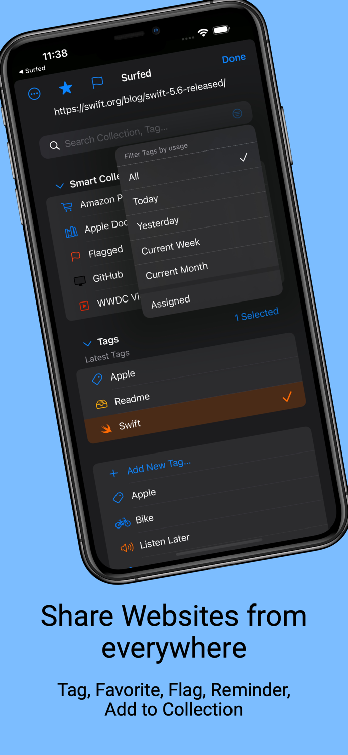 Surfed EMM History and Bookmark