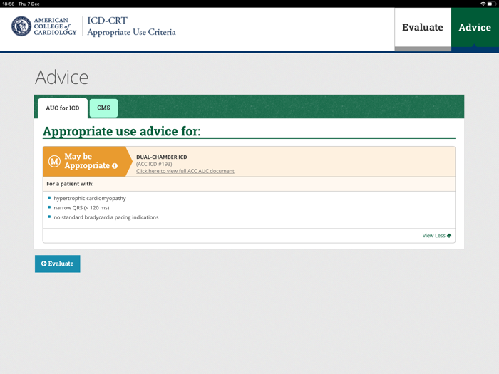 ICD-CRT Appropriate Use