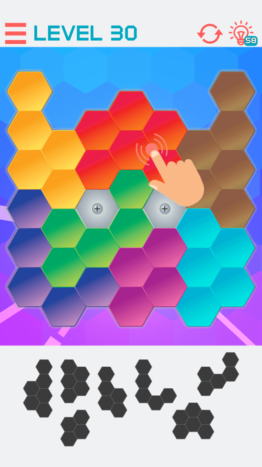 #9. Hexagon Graph Puzzles (iOS) Podle: F Permadi