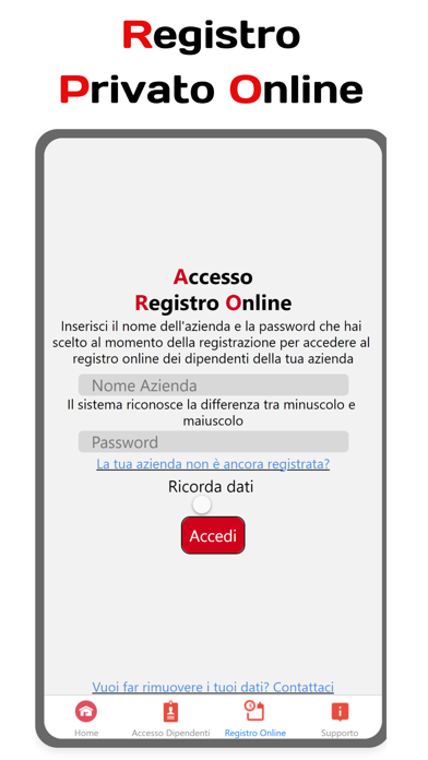 TeamTime - Registro Presenze Screenshot