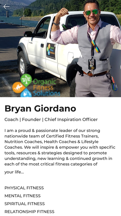 Organic Fitness Solutions Inc. Screenshot