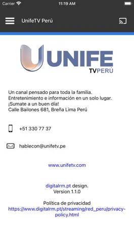 Game screenshot UnifeTV Perú apk