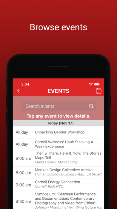 Cornell Student App Screenshot