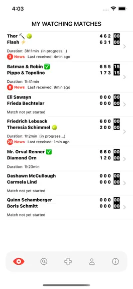 Game screenshot My Live Tennis Score mod apk