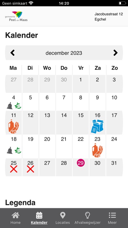 Afvalkalender Peel en Maas