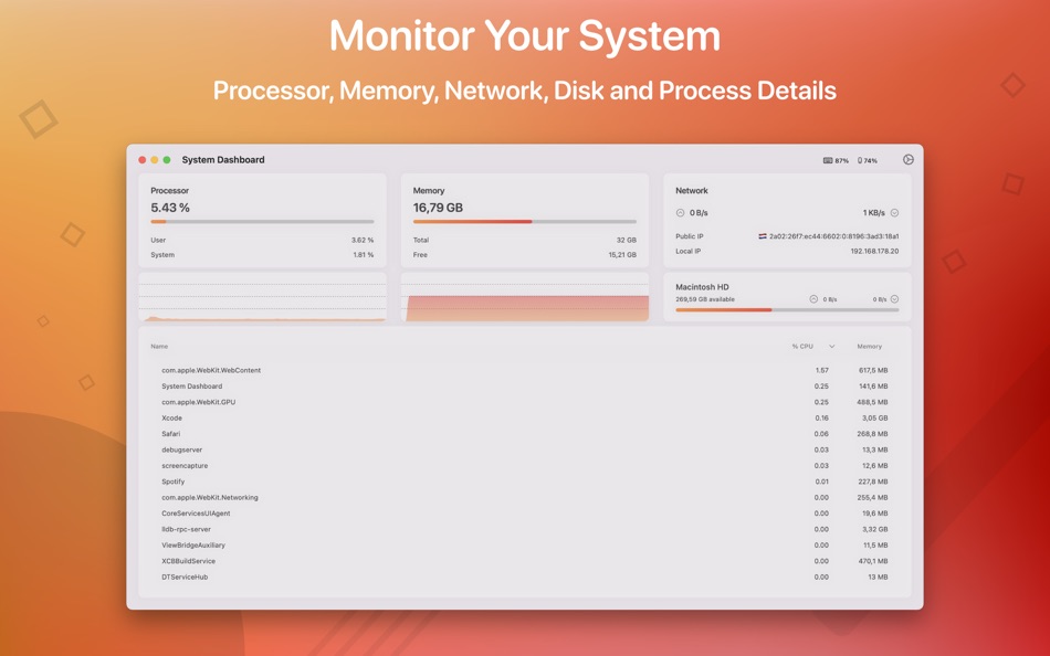 System Dashboard - 4.9.2 - (macOS)