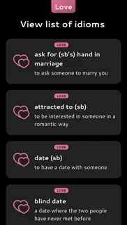 english love idioms iphone screenshot 1