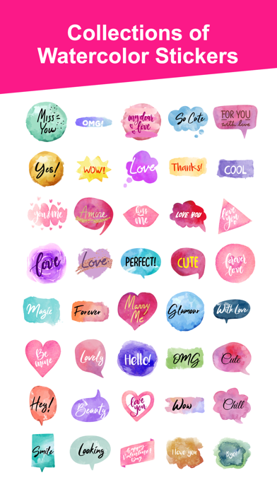 Watercolor Text Stickies Screenshot