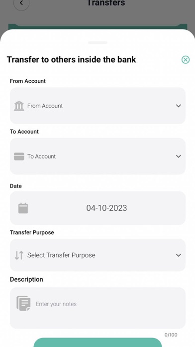 Arab Islamic Bank Mobile app Screenshot