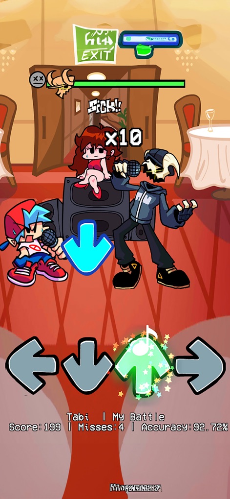 Friday Night Funkin - FNF - Engage in intense music battles against diverse opponents, where players must perfectly time arrow taps to win and witness their progression through the health bar.