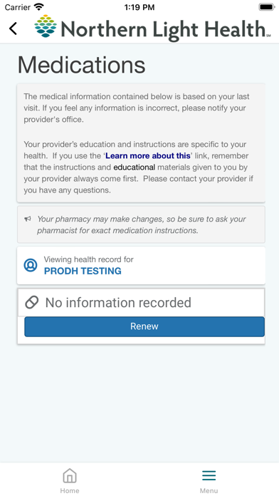 MyNorthernLightHealth Screenshot