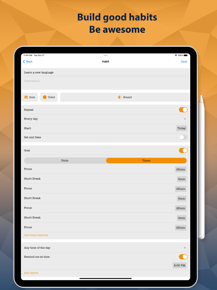 Habit Tracker and Daily Goals