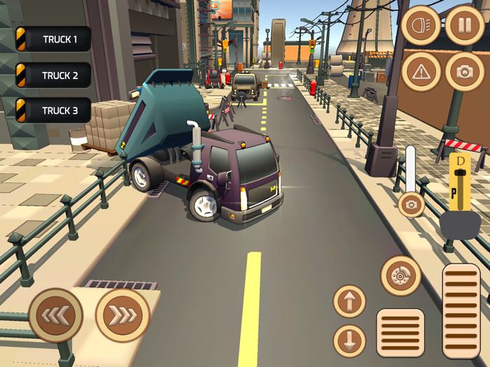 Cartoon Truck And Forklift