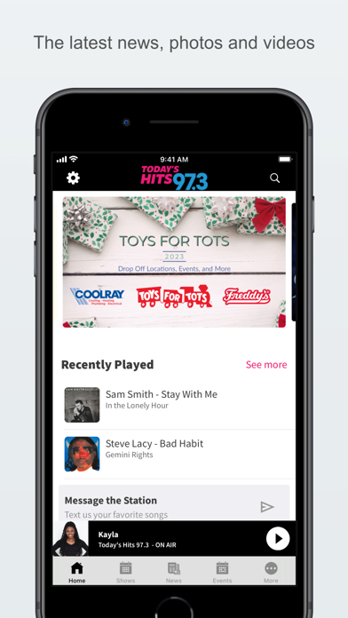 Today’s Hits 97.3 Screenshot