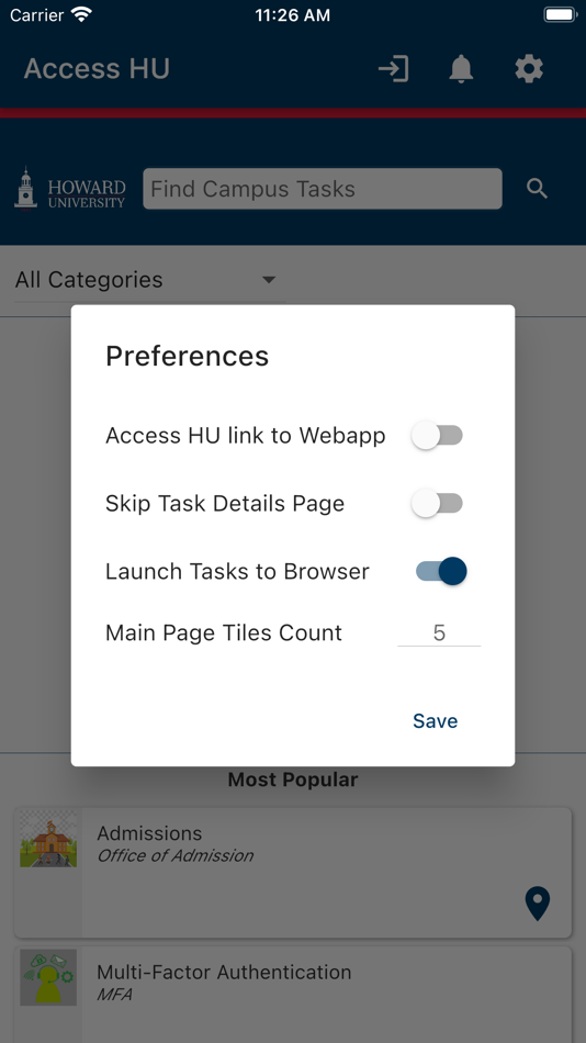#6. Access Hu (iOS) 由: Howard University