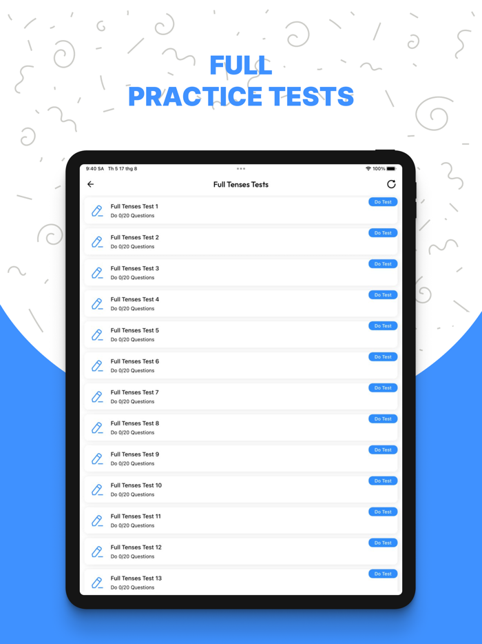 English Grammar - Tenses Test