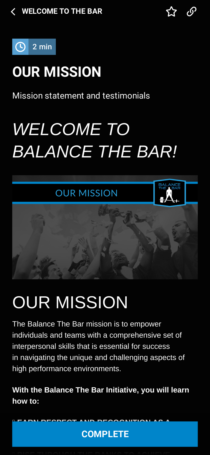 Balance The Bar Coaching App