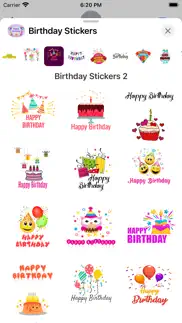 animated birthday stickers !! iphone screenshot 3