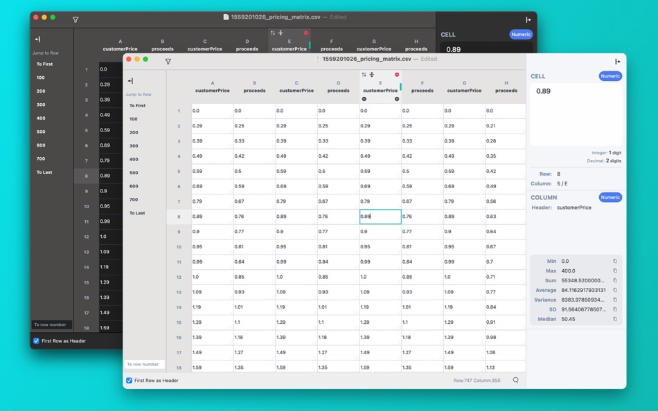 #1. CLYR CSVEditor (macOS) By: CLYR Inc.