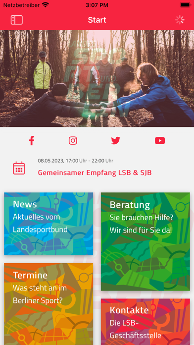 Landessportbund Berlin e. V. Screenshot