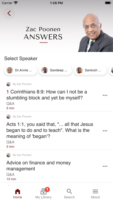 Bible Study with Zac Poonen Screenshot