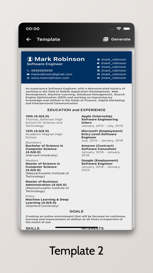 #4. Resume+ - CV Generator (iOS) 由: OnePercent