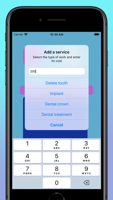 Dental card Screenshot