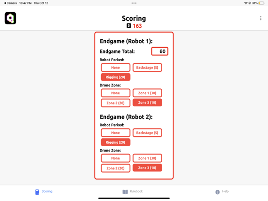 FTC CenterStage Scorer & Rules iPad screenshot 2 - Education app