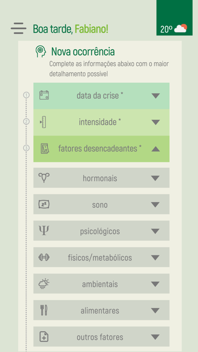 Diário Cefaleia Screenshot