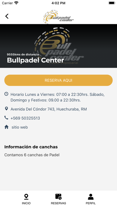 Bullpadel Center Screenshot