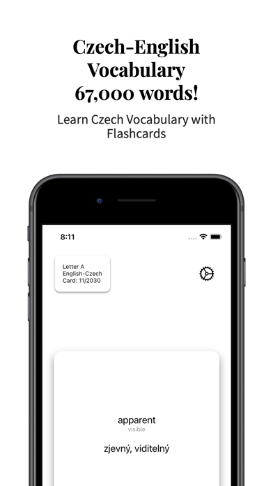 Czech vocabulary Screenshot